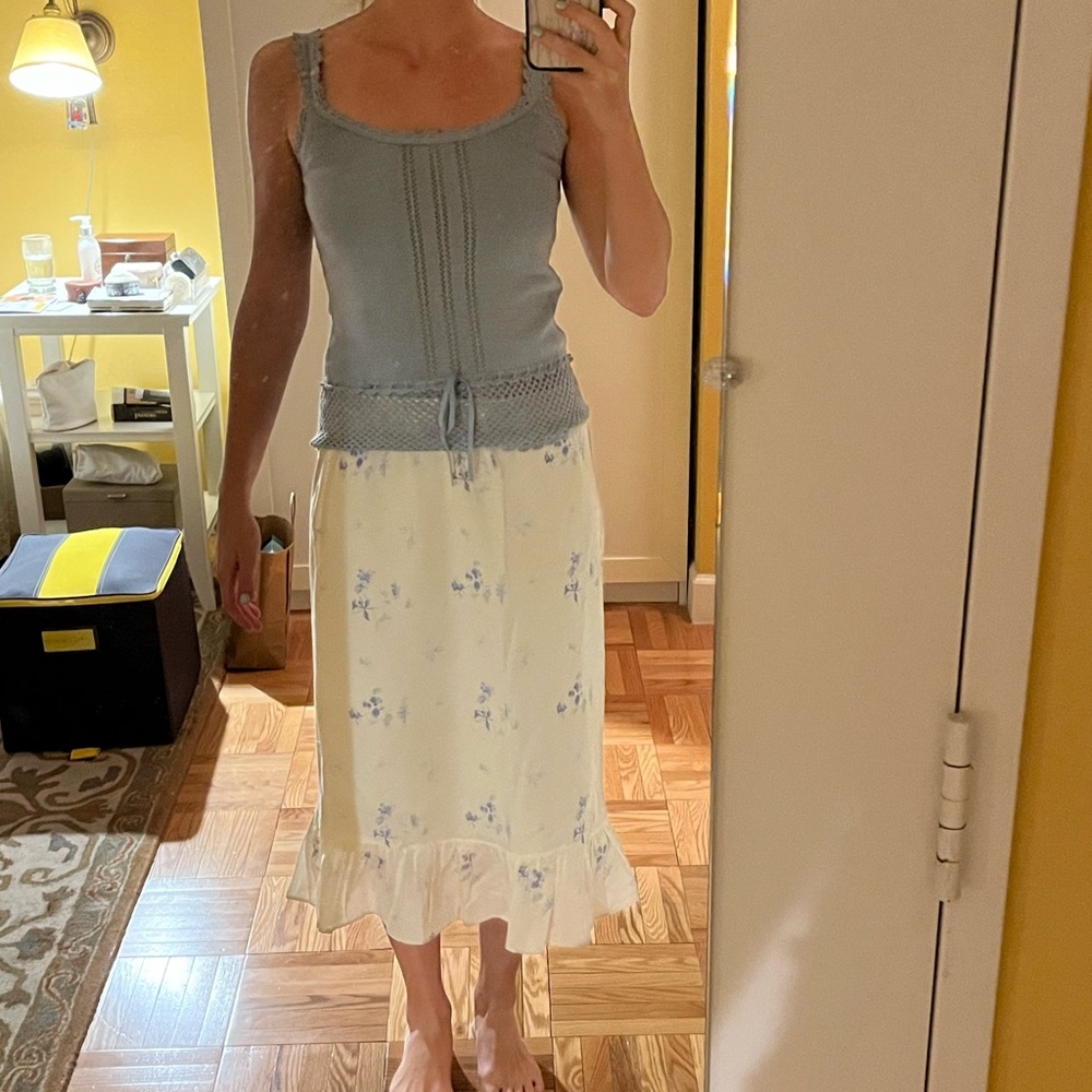 NWOT Polo jeans Co Ralph Lauren set- top and skirt combo- light blue